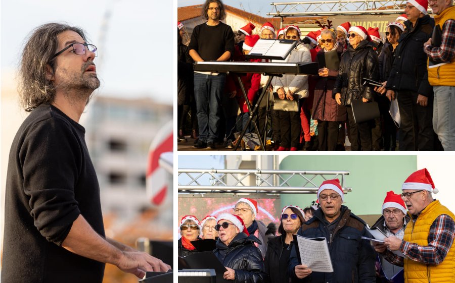 La chorale Crussolyre au maché de Noël de gg