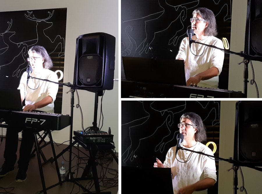 Jean-Baptiste Voinet chante la poésie à Saint-Marcel, montage photo